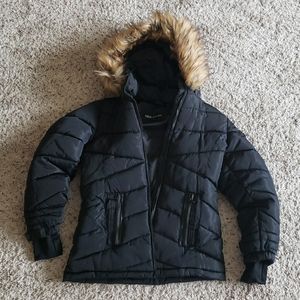 Steve Madden girls black puff jacket size 10/12
